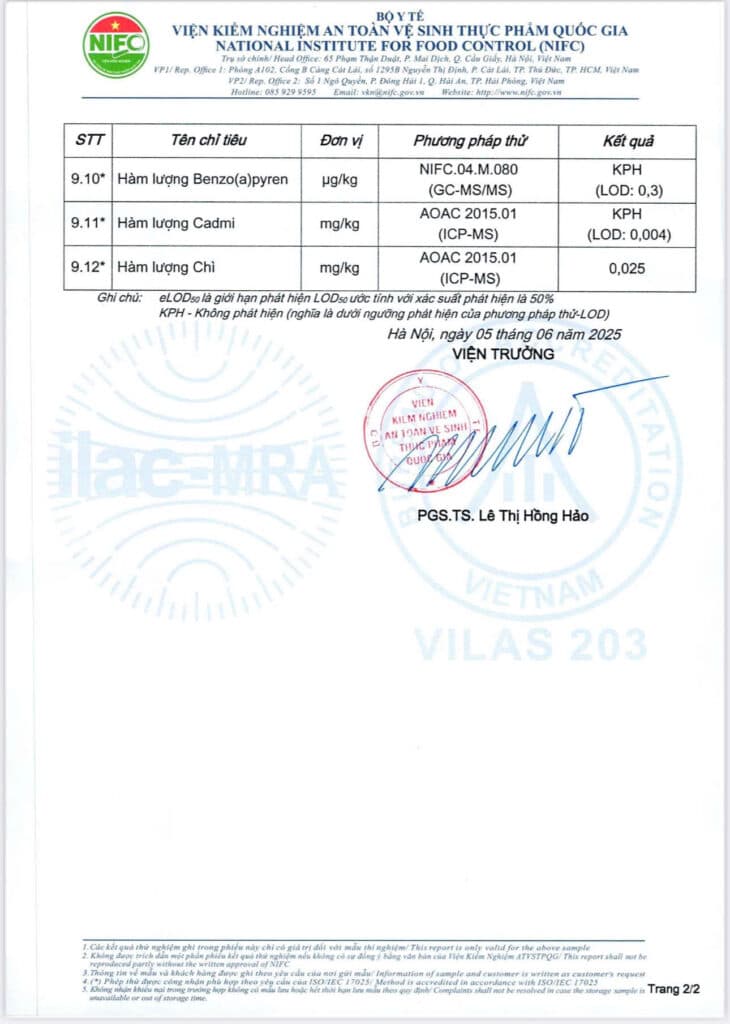 Chứng nhận ATVSTP Quốc gia (NIFC)